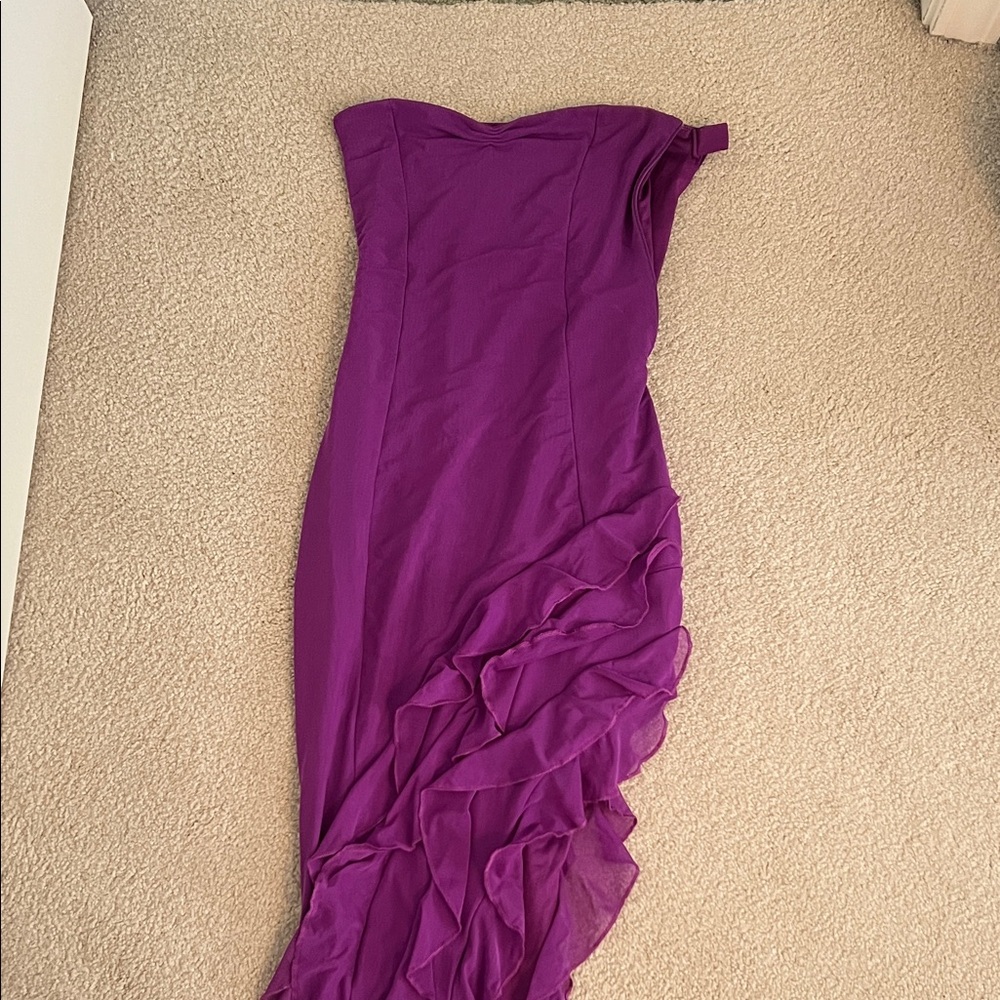 Oh Polly Strapless Purple Dress